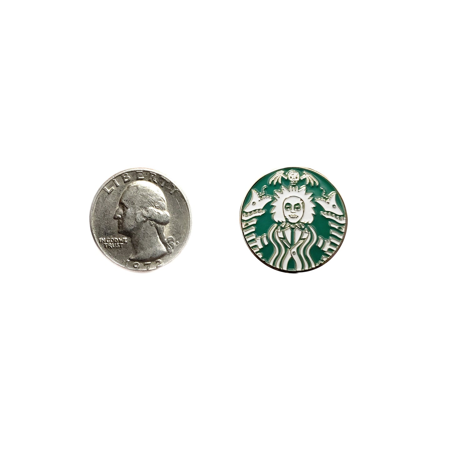 Beetlejuice Starbucks Logo Enamel Pin