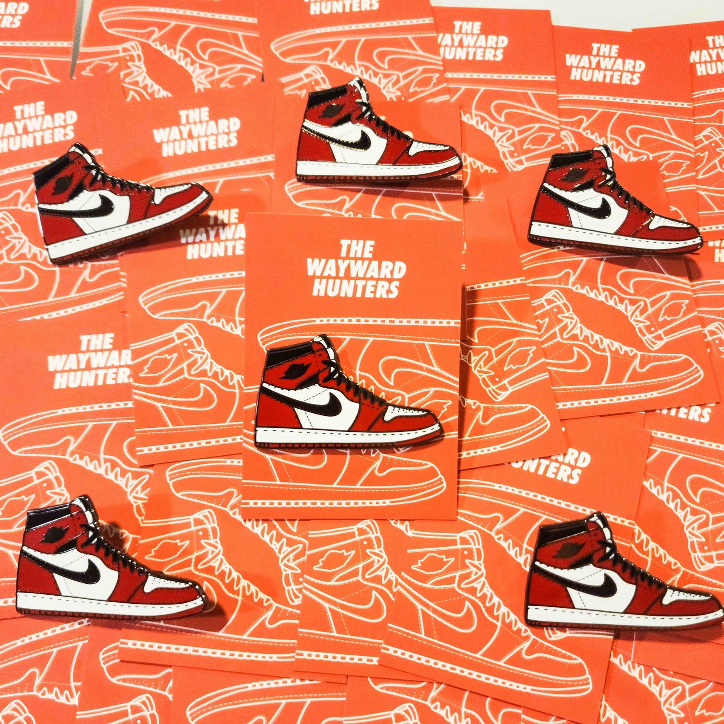 Classic 1 High Chicago Red Sneaker - High-Top Sneaker Hard Enamel Pin Inspired by Classic Basketball Shoe!