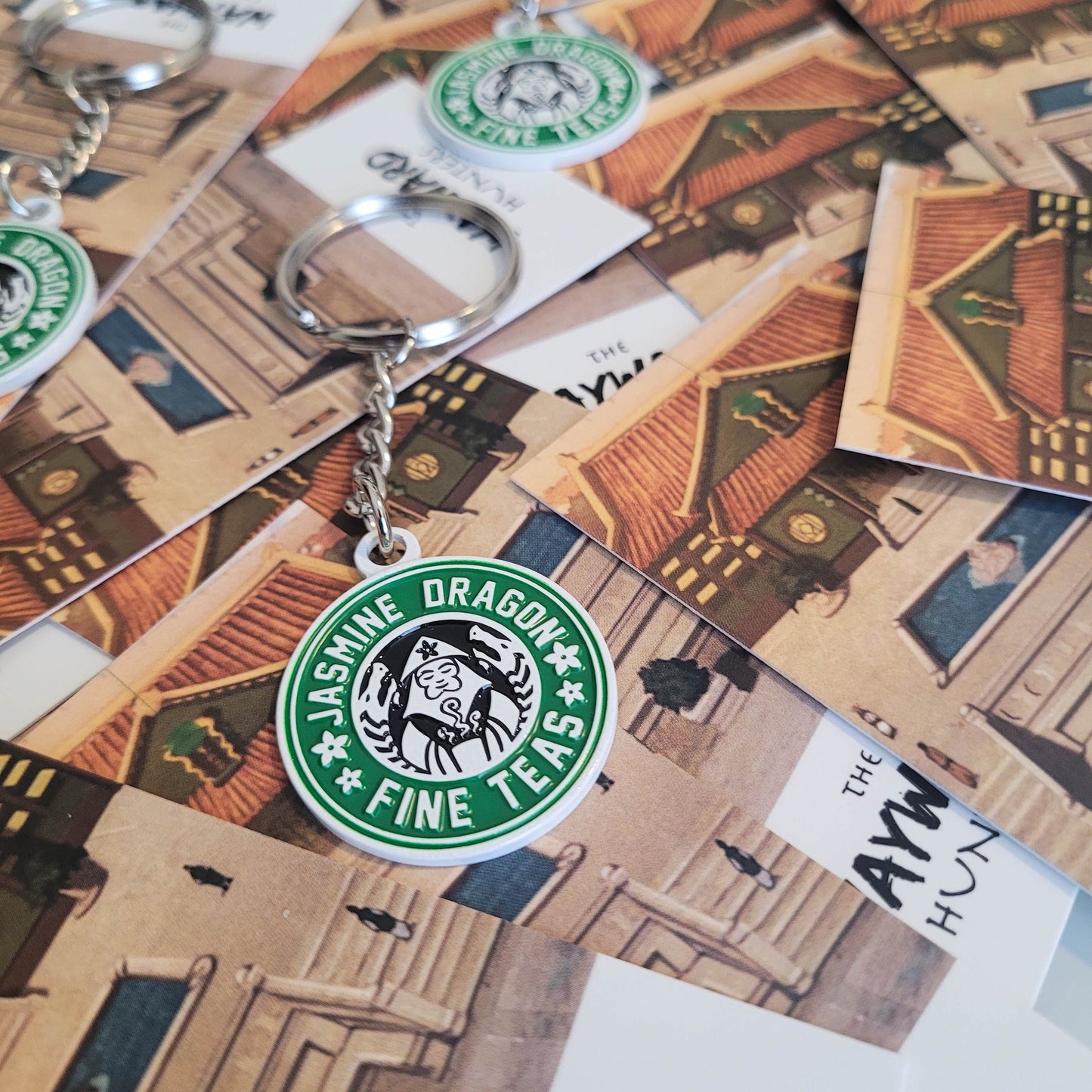 Jasmine Dragon Fine Teas | Atla style Enamel Pin & Keychain Combo!