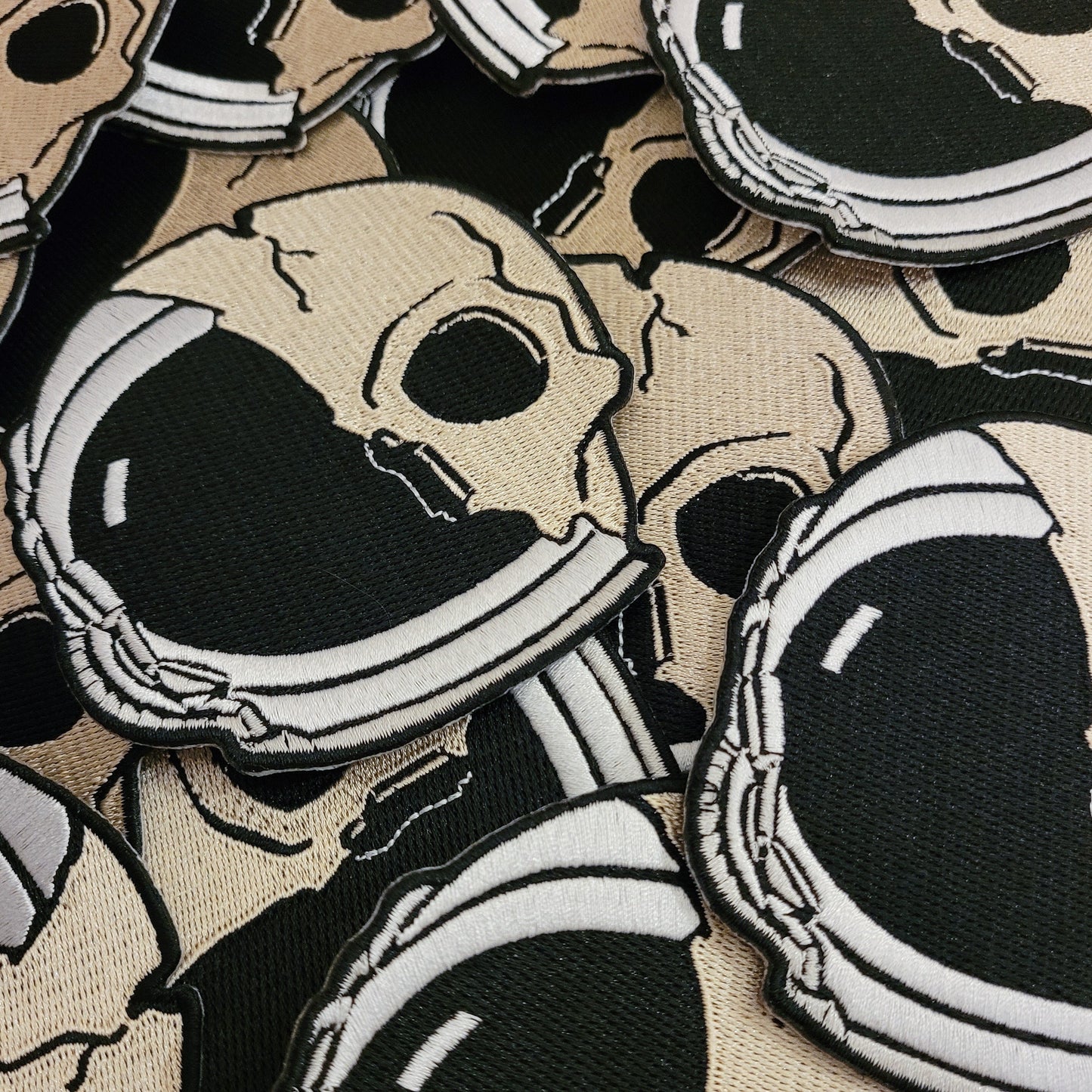 Skull Astronaut Patch - Space Themed Iron-On Patch