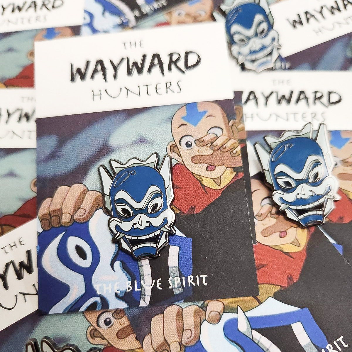 The Blue Spirit Mask | ATLA Style Pin | ATLA Lapel Pin - NEW Hard Enamel