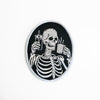 Coffee Addict Patch - Skeleton Coffee & Iced Coffee Iron-On Patch