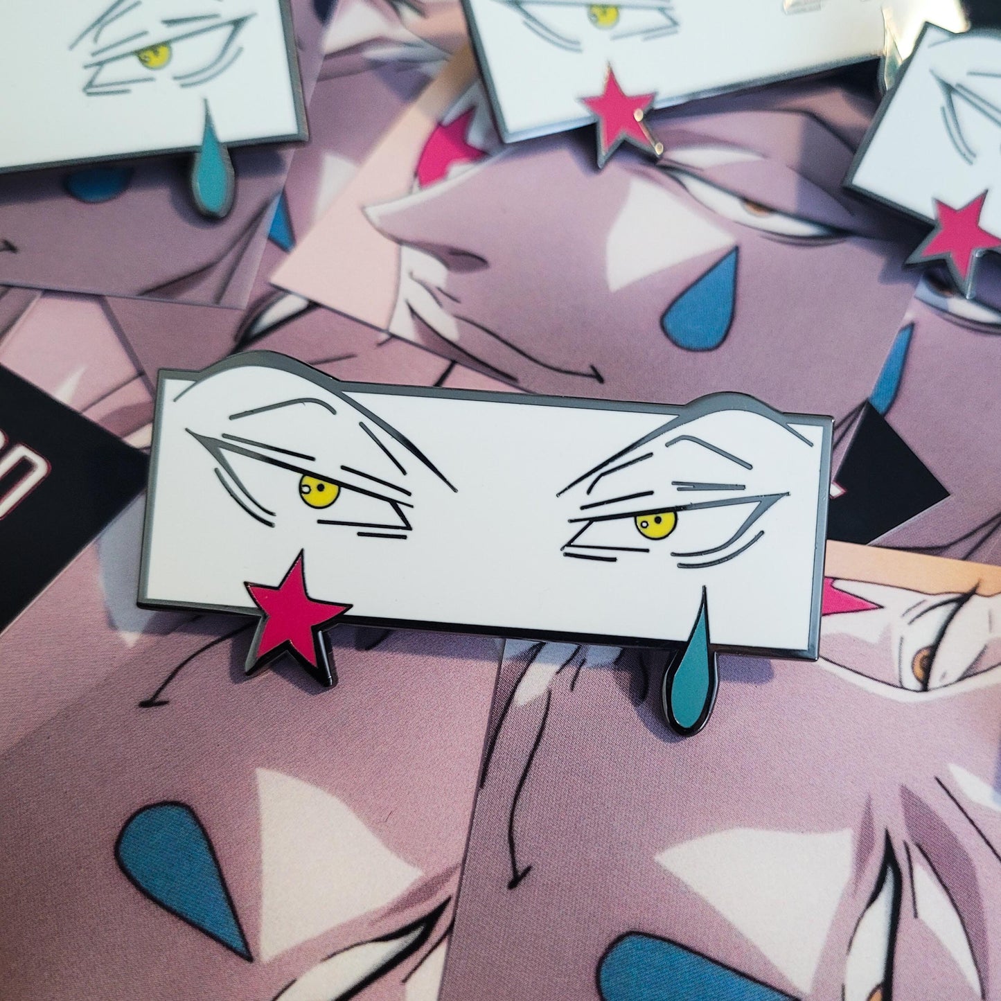 Anime Hunter Clown Eyes Pin - Anime Manga Enamel Pins - Anime Hard Enamel Pin