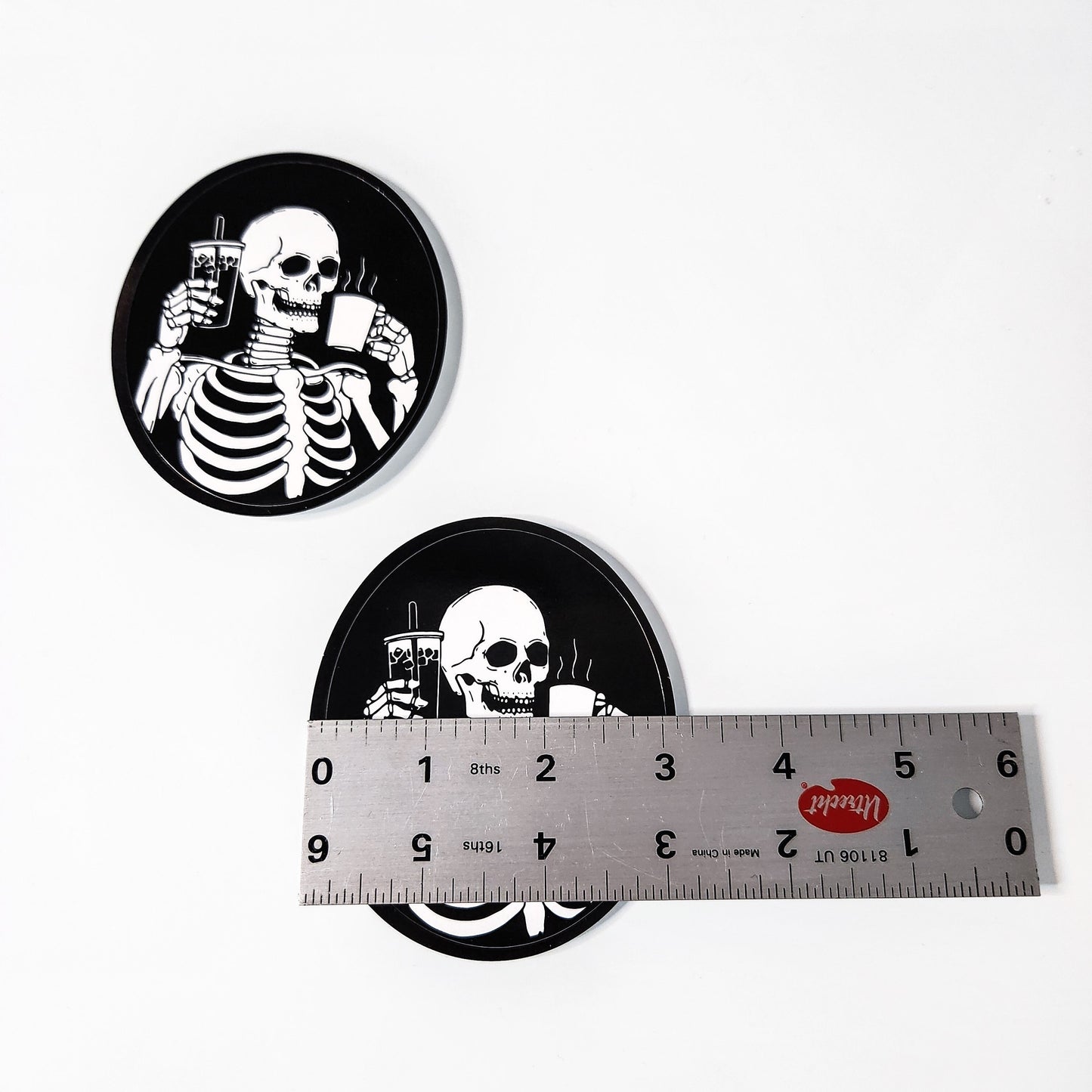 Coffee Addict Sticker - Skeleton Coffee & Iced Coffee Stickers - Coffee Themed Sticker