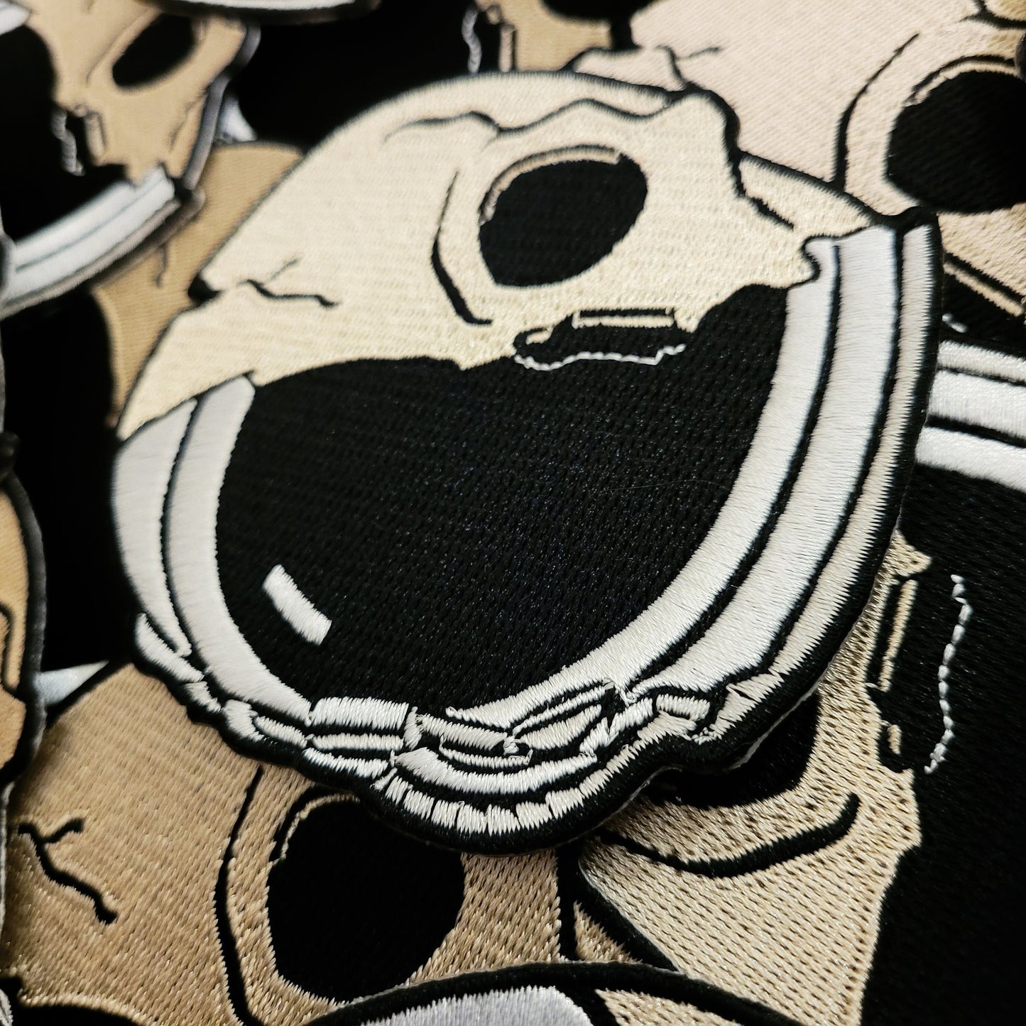 Skull Astronaut Patch - Space Themed Iron-On Patch