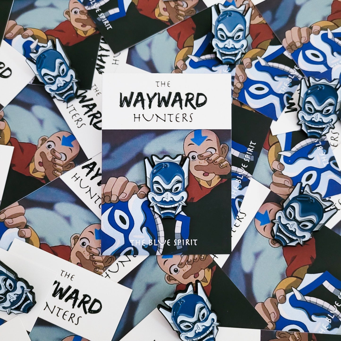 The Blue Spirit Mask | ATLA Style Pin | ATLA Lapel Pin - NEW Hard Enamel