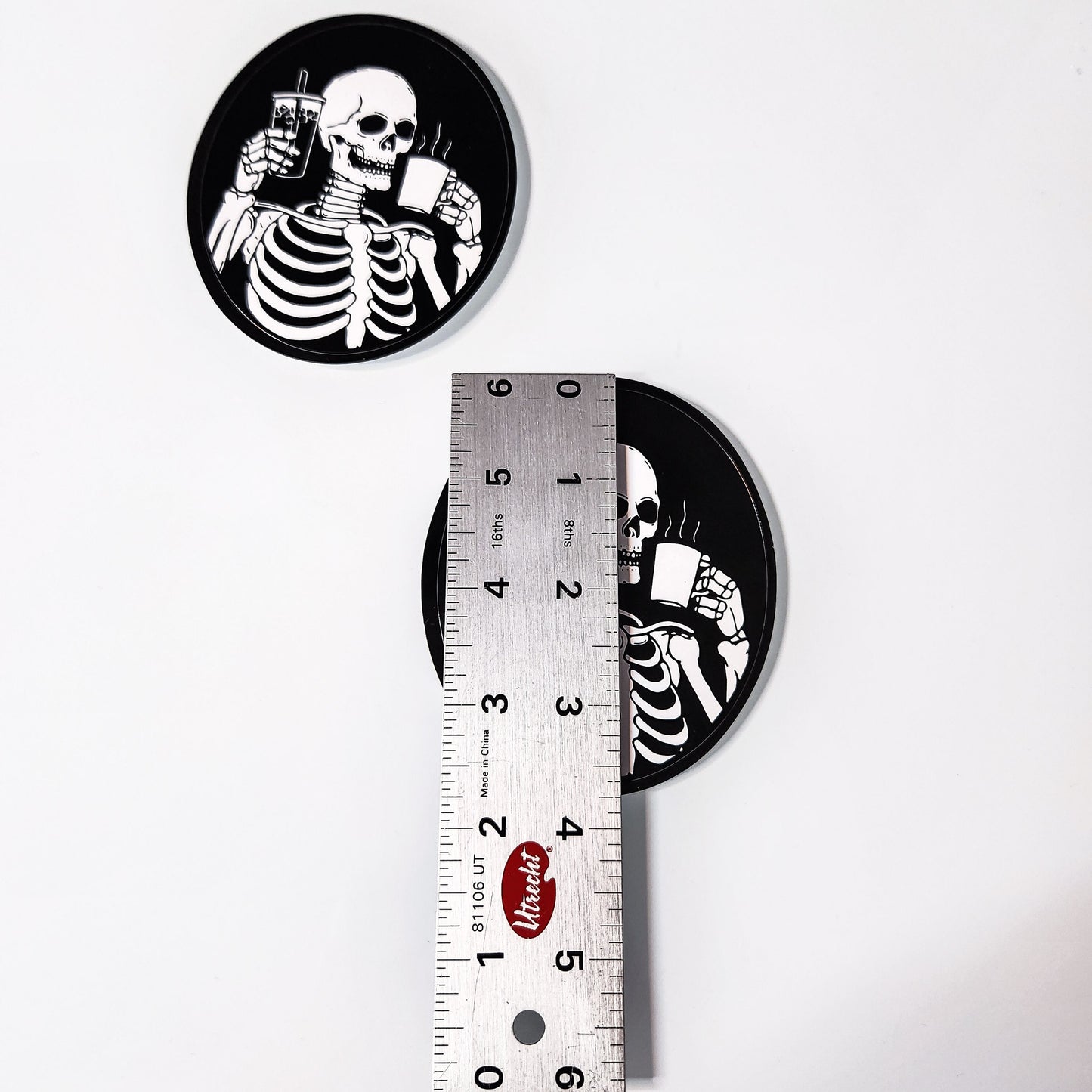 Coffee Addict Sticker - Skeleton Coffee & Iced Coffee Stickers - Coffee Themed Sticker