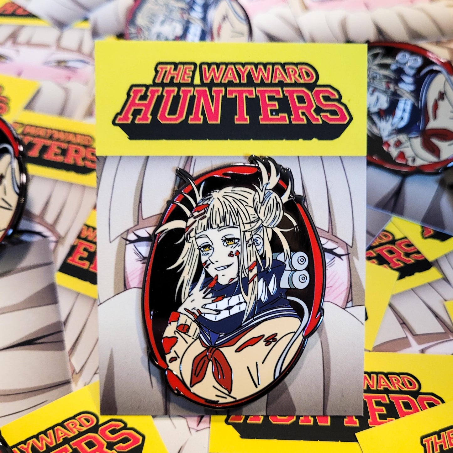 Cute Blood Villain Anime Girl - Anime Waifu - Crazy anime girl - Anime Manga Cute Enamel Pins