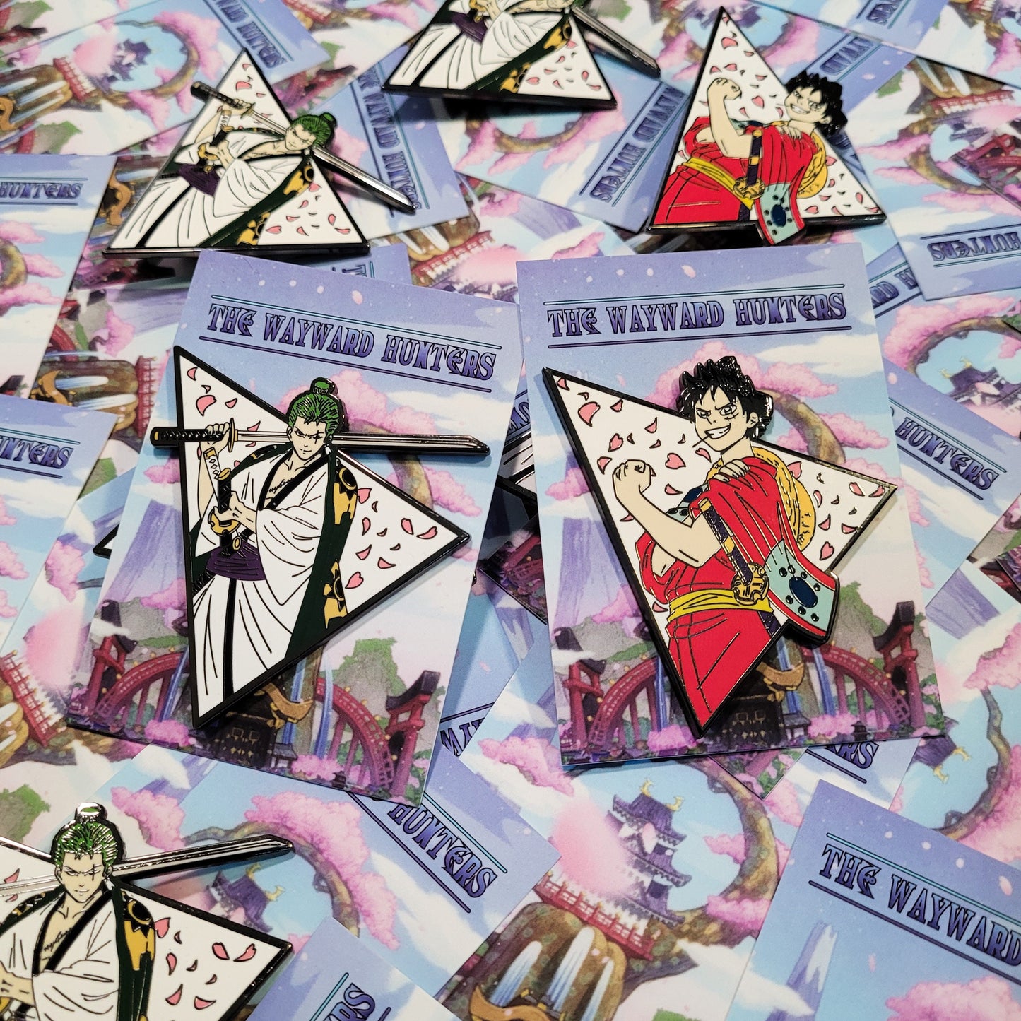 Pirate Rubber Boy & Pirate Hunter COMBO SET - Anime Manga Cute Enamel Pins - Anime Pirates Pins
