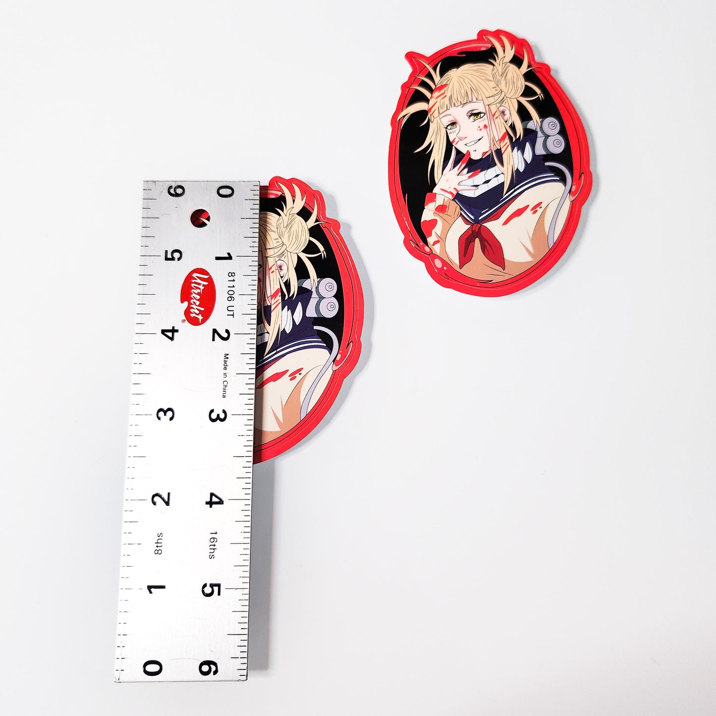 Cute Blood Villain Anime Girl Stickers - Anime Waifu - Crazy anime girl - Anime Manga Stickers