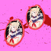 Cute Blood Villain Anime Girl Stickers - Anime Waifu - Crazy anime girl - Anime Manga Stickers