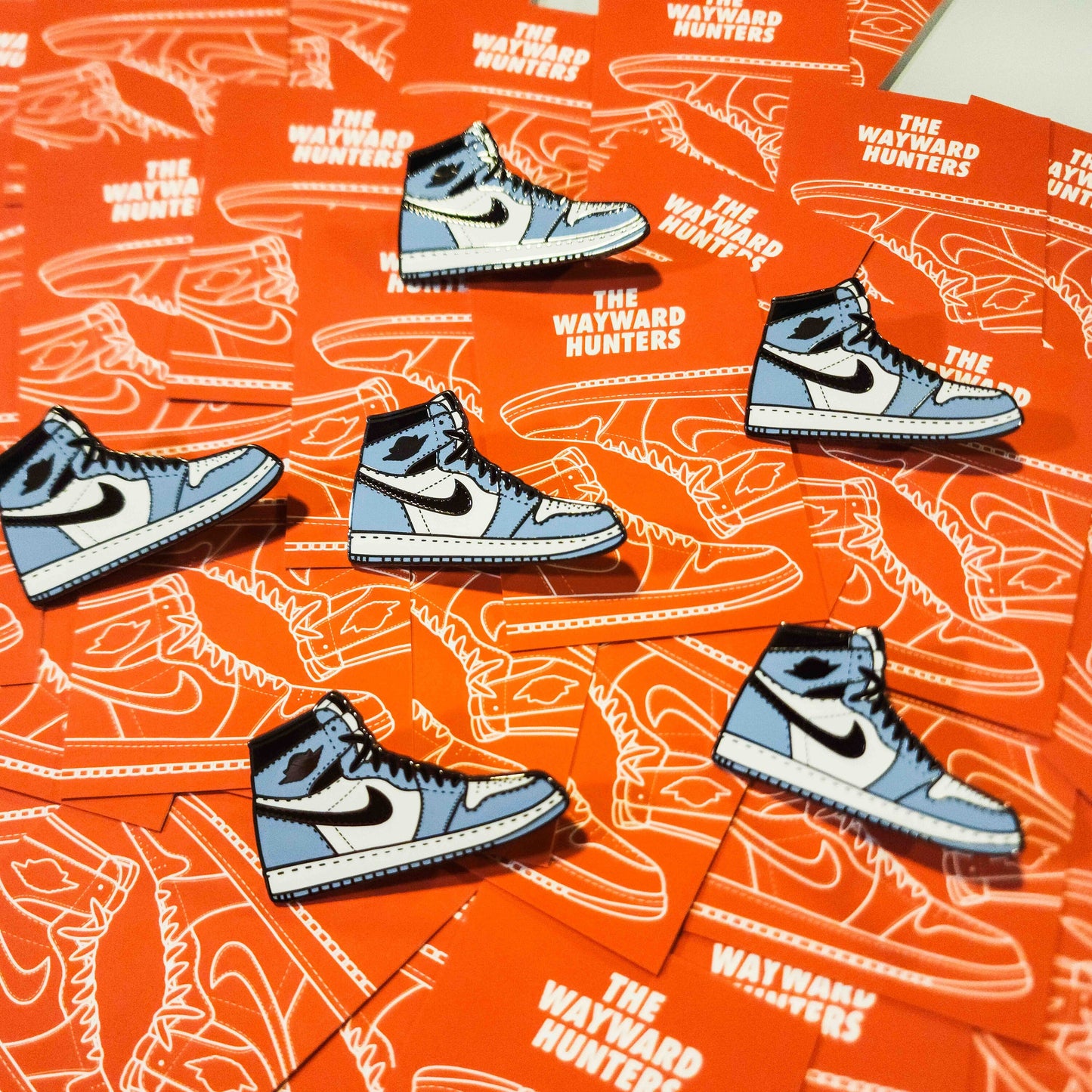 Classic 1 High North Carolina Blue Sneaker - High-Top Sneaker Hard Enamel Pin Inspired by Classic Basketball Shoe!