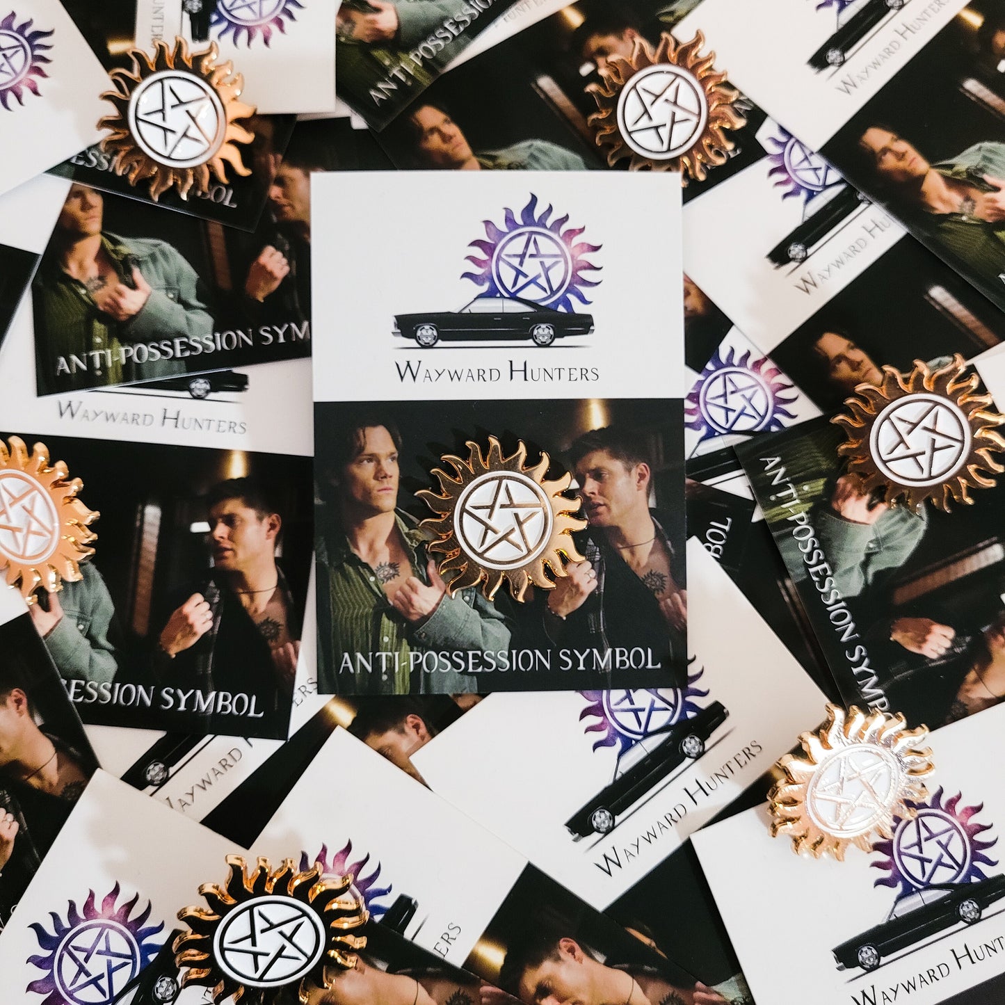 Supernatural Rose Gold Anti Possession Symbol - Supernatural Inspired Lapel Pin
