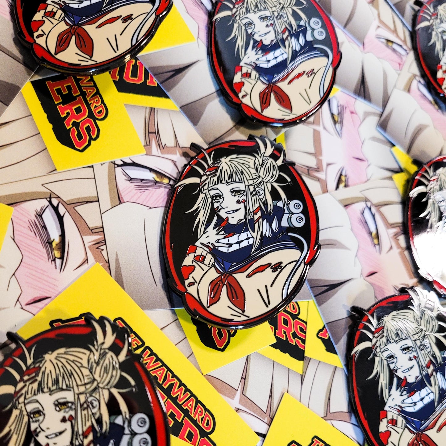 Cute Blood Villain Anime Girl - Anime Waifu - Crazy anime girl - Anime Manga Cute Enamel Pins