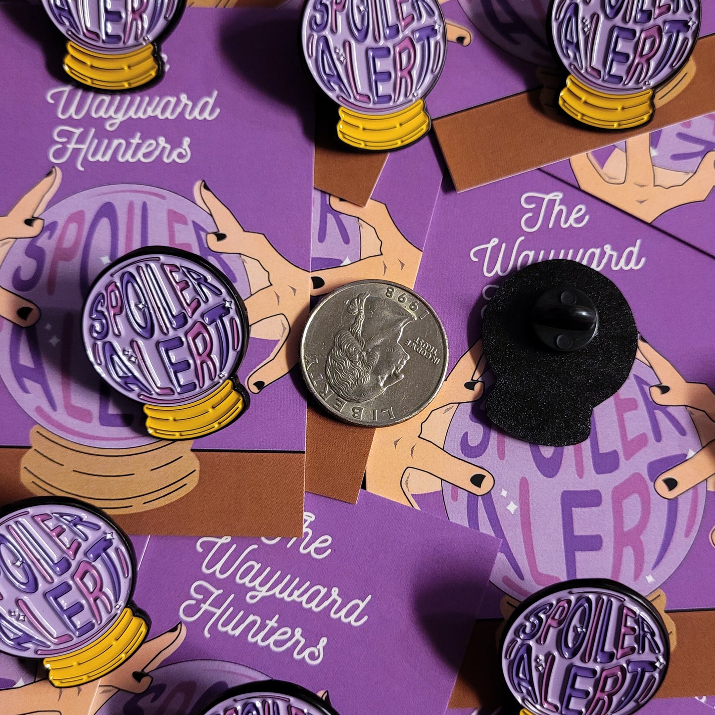 Spoiler Alert - Crystal Ball Spiritual Fortune Telling Pin - Witchy Enamel Pin