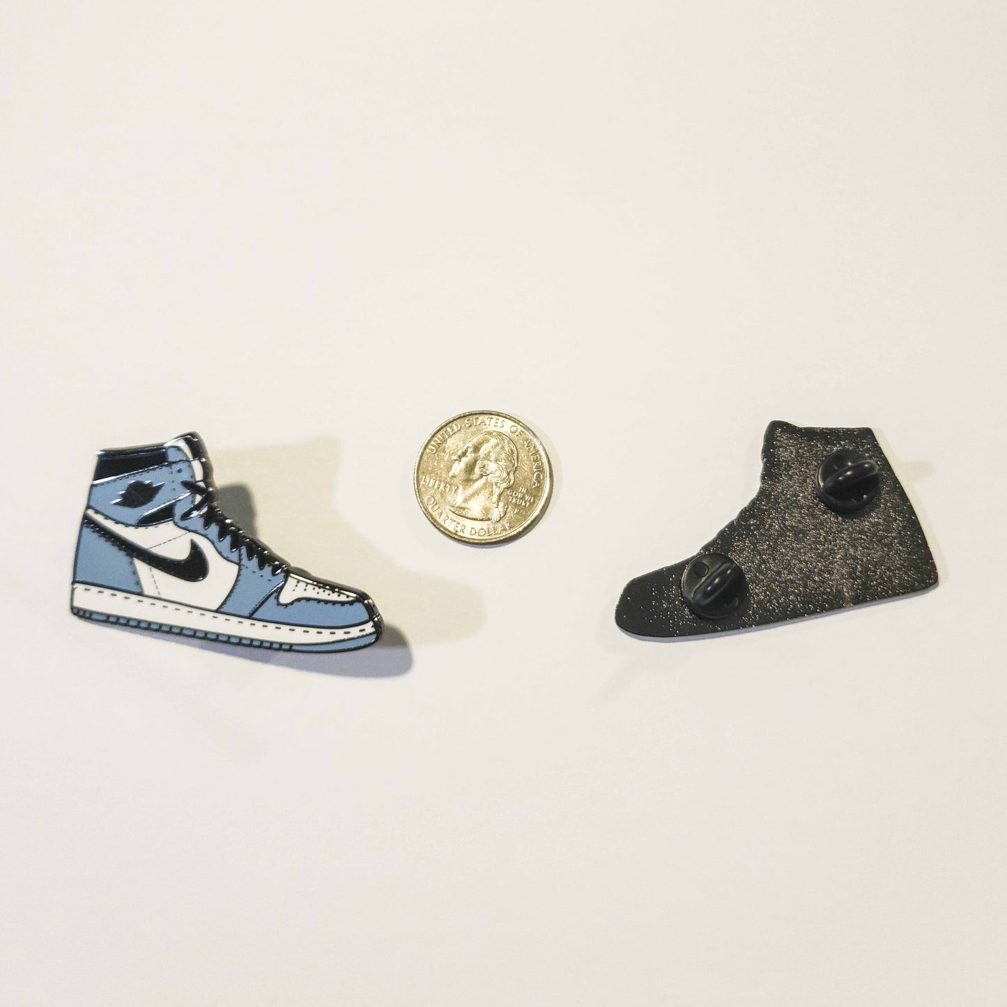 Classic 1 High North Carolina Blue Sneaker - High-Top Sneaker Hard Enamel Pin Inspired by Classic Basketball Shoe!