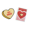 Valentine's Day Candy Go Away Combo Heart - Anti Valentine's Day Enamel Pin and Patch Set
