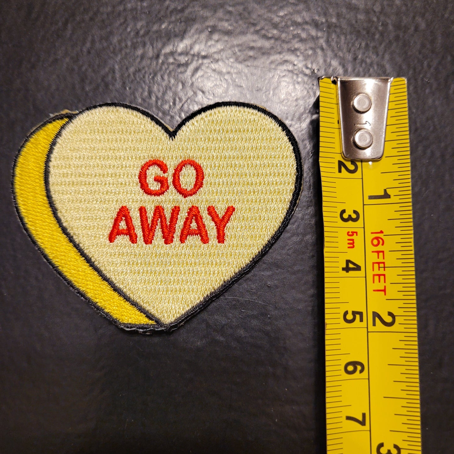Valentine's Day Candy Go Away Combo Heart - Anti Valentine's Day Enamel Pin and Patch Set