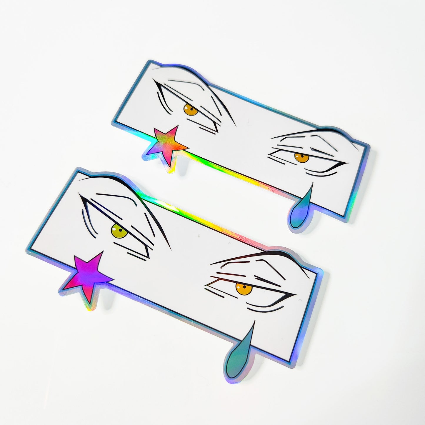 Anime Hunter Clown Eyes Holographic Sticker - Anime Manga Stickers - Hunter Anime Holo Sticker - 2 Stickers