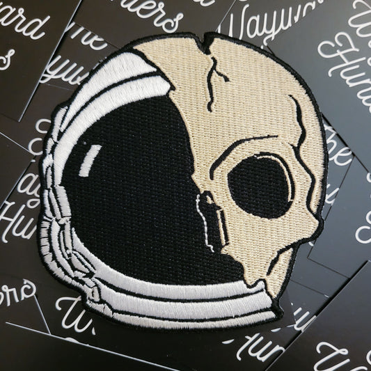 Skull Astronaut Patch - Space Themed Iron-On Patch