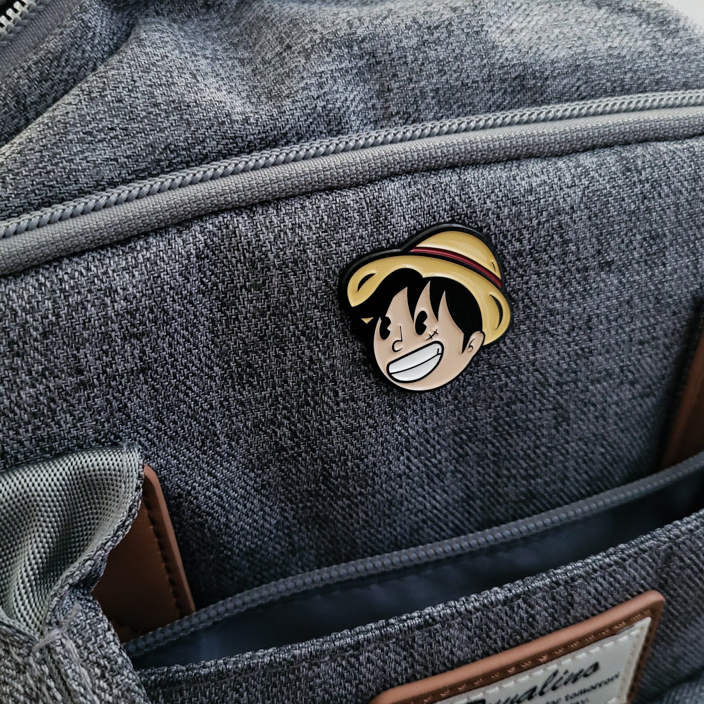 Steamboat Luffy Pin - One Piece X Steamboat Willie Inspired Anime Lapel Pin