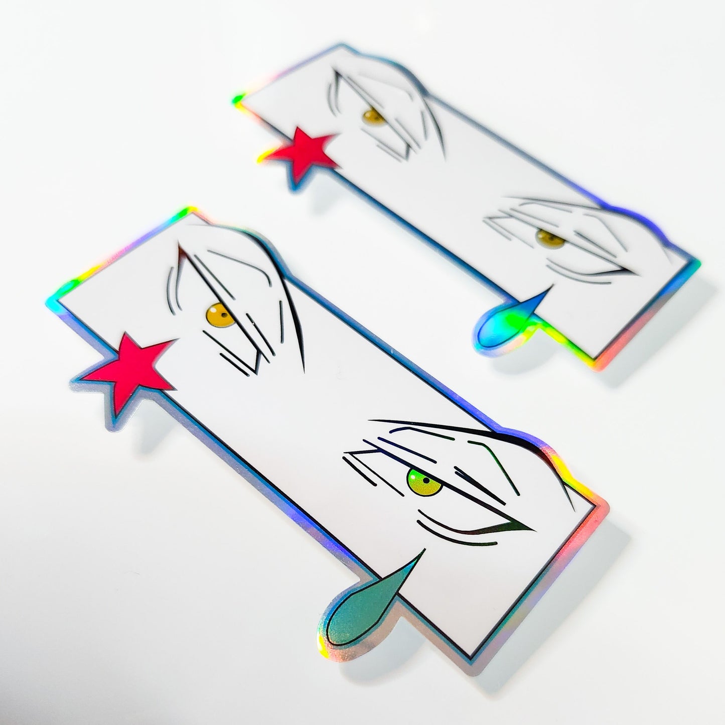 Anime Hunter Clown Eyes Holographic Sticker - Anime Manga Stickers - Hunter Anime Holo Sticker - 2 Stickers