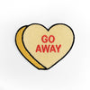 Valentine's Day Candy Go Away Heart Patch - Anti Valentine's Day Iron On Patch