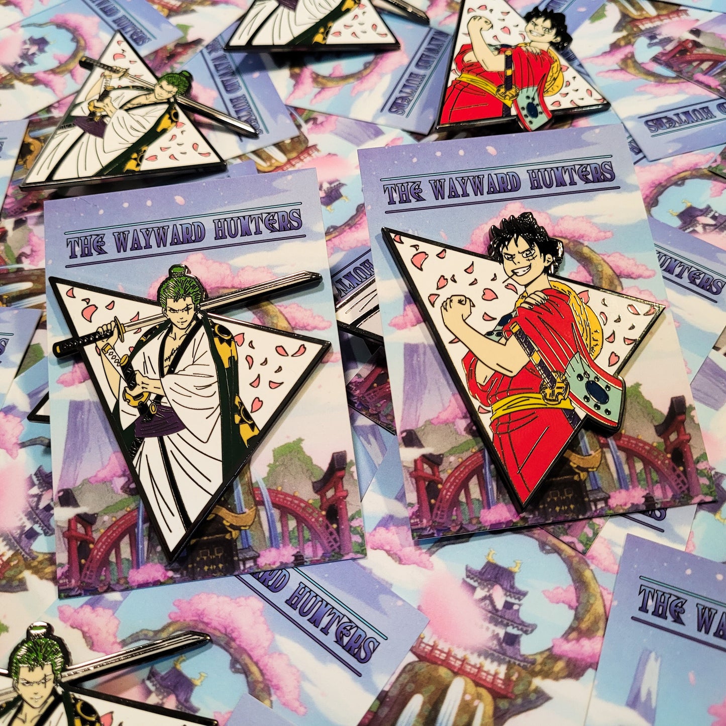 Pirate Rubber Boy & Pirate Hunter COMBO SET - Anime Manga Cute Enamel Pins - Anime Pirates Pins