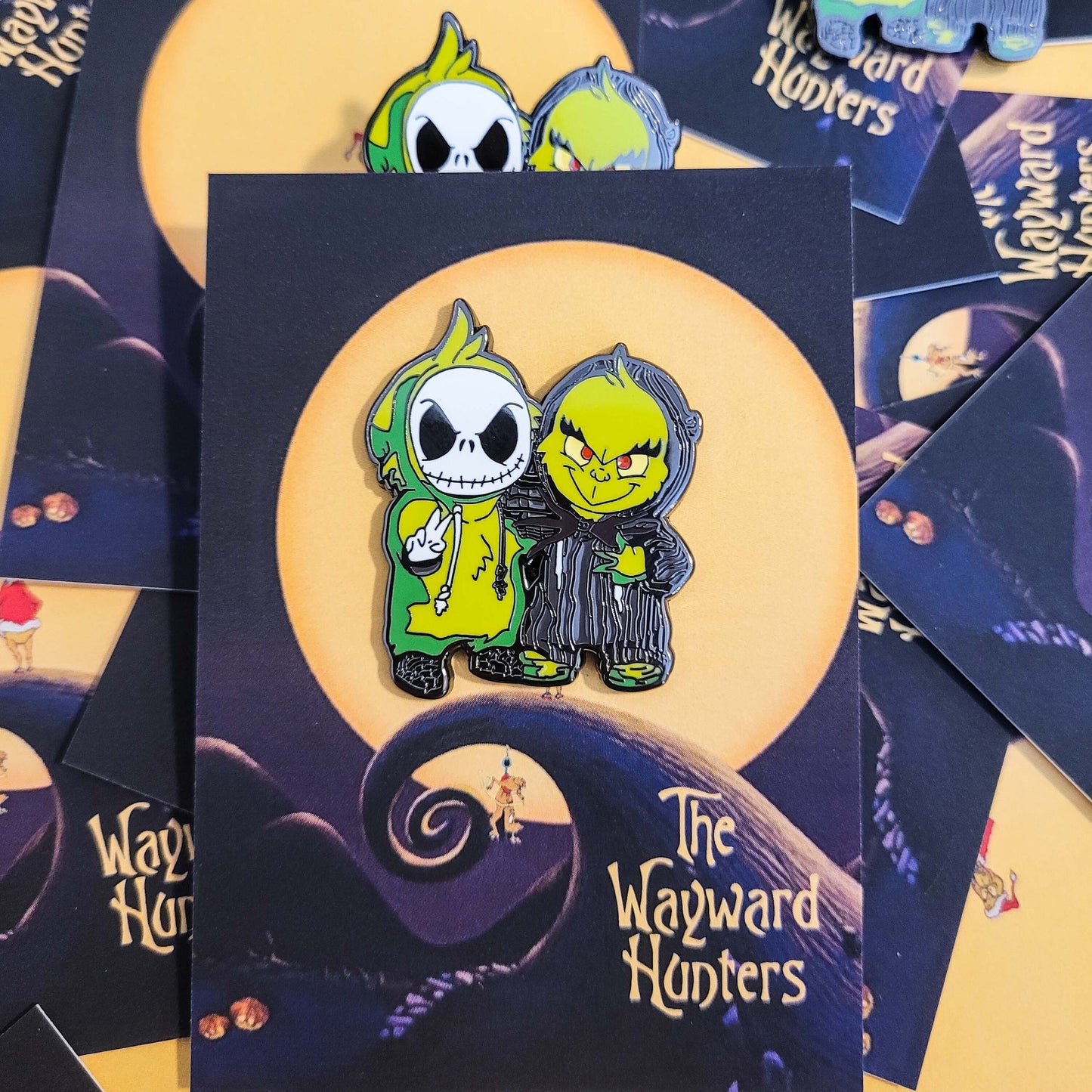 Nightmare Before Christmas x The Grinch Who Stole Christmas Lapel Pin - NEW HARD ENAMEL!