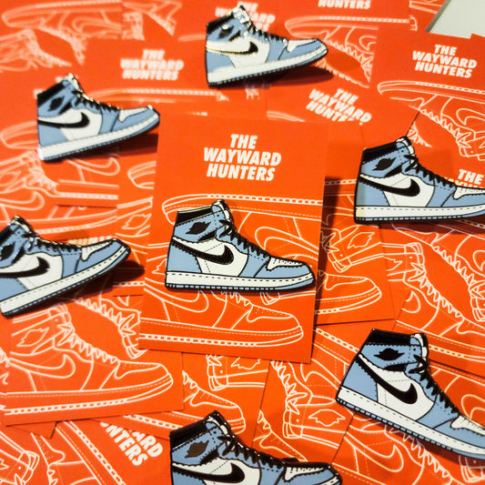 Classic 1 High North Carolina Blue Sneaker - High-Top Sneaker Hard Enamel Pin Inspired by Classic Basketball Shoe!