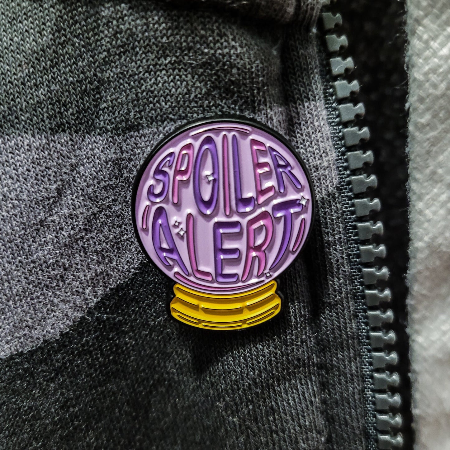 Spoiler Alert - Crystal Ball Spiritual Fortune Telling Pin - Witchy Enamel Pin
