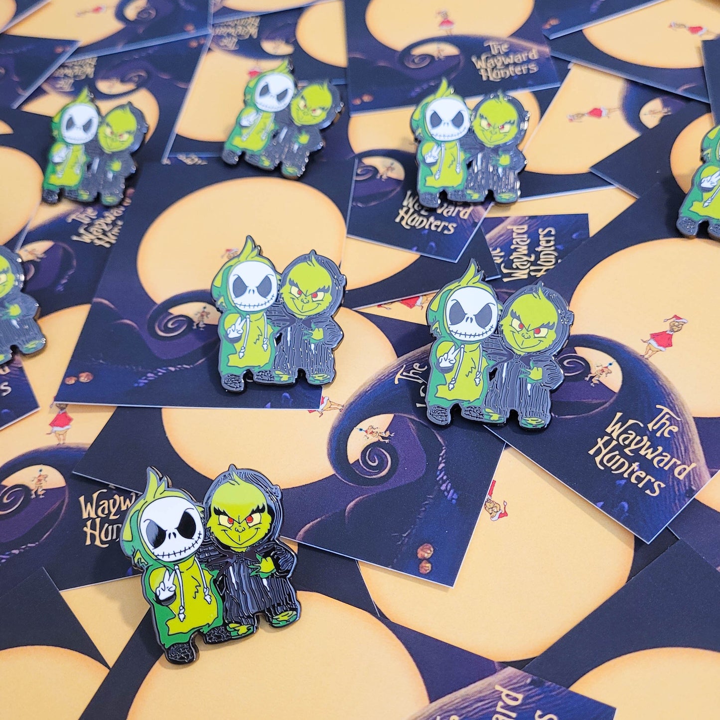 Nightmare Before Christmas x The Grinch Who Stole Christmas Lapel Pin - NEW HARD ENAMEL!