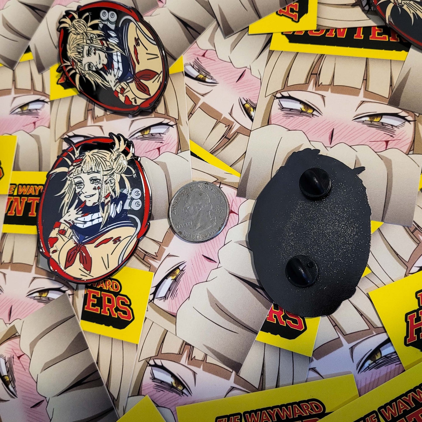 Cute Blood Villain Anime Girl - Anime Waifu - Crazy anime girl - Anime Manga Cute Enamel Pins