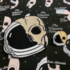 Skull Astronaut Pin and Patch Combo - Space Themed Pin and Iron-On Patch