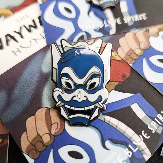 The Blue Spirit Mask | ATLA Style Pin | ATLA Lapel Pin - NEW Hard Enamel