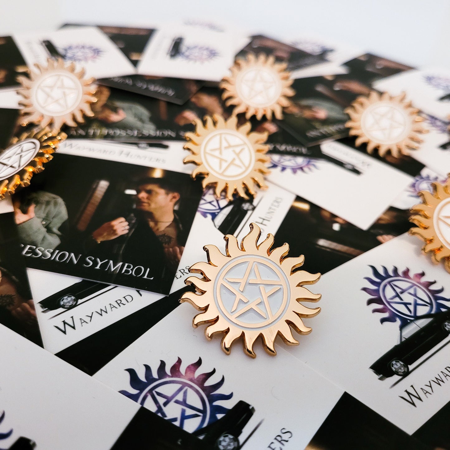 Supernatural Rose Gold Anti Possession Symbol - Supernatural Inspired Lapel Pin
