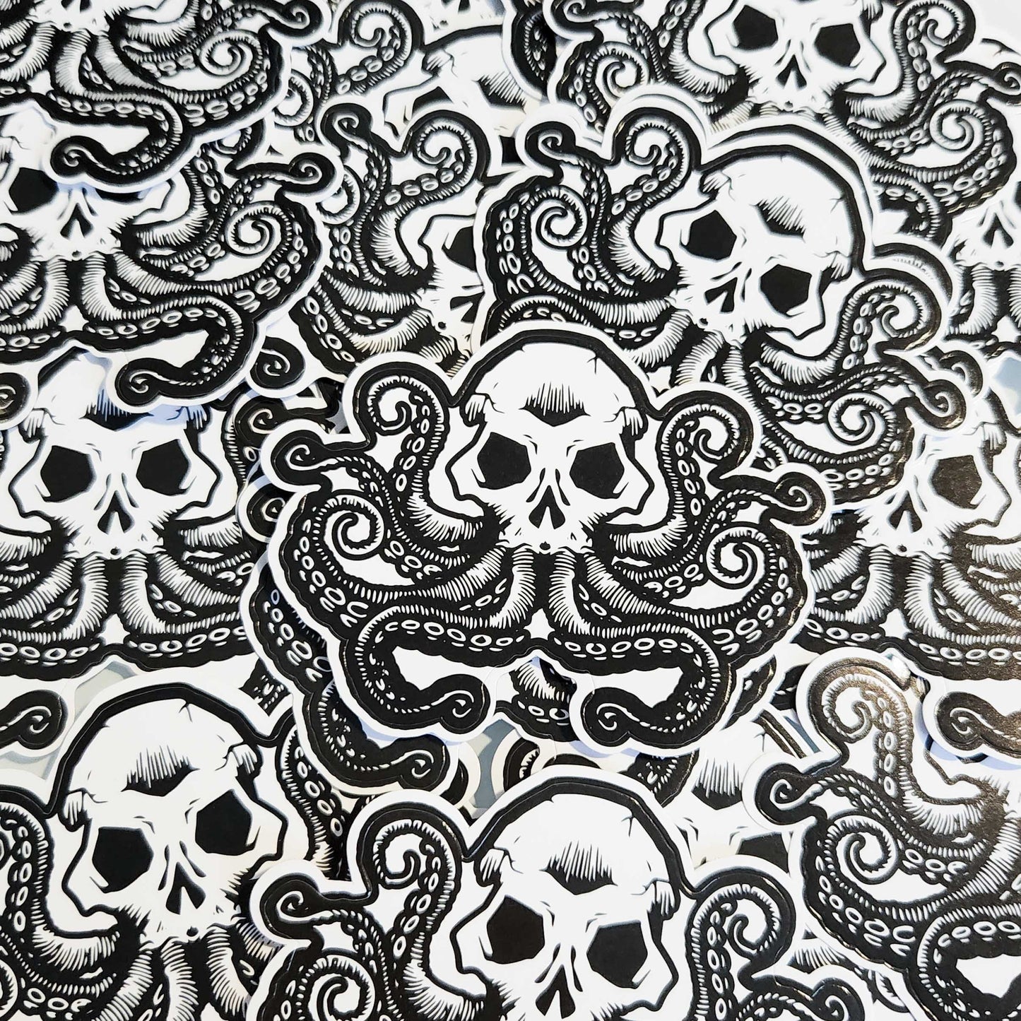 Lovecraftian Monster | HP Lovecraft Inspired Monster Sticker | Skull Octopus |