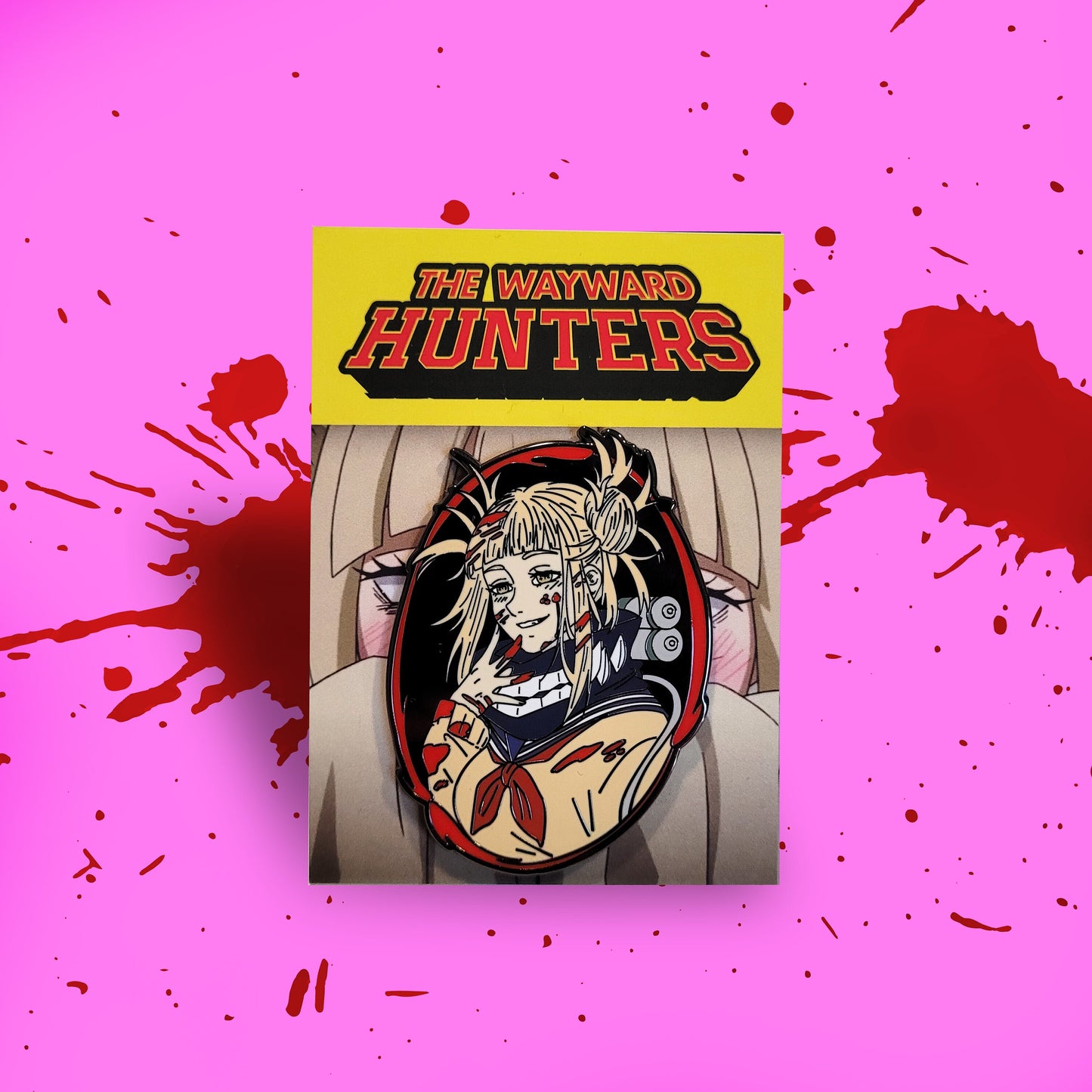Cute Blood Villain Anime Girl - Anime Waifu - Crazy anime girl - Anime Manga Cute Enamel Pins
