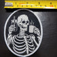 Coffee Addict Pin & Patch Combo -  Skeleton Coffee and Iced Coffee Enamel Pin and Iron-on Patch
