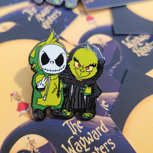 Nightmare Before Christmas x The Grinch Who Stole Christmas Lapel Pin - NEW HARD ENAMEL!