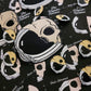 Skull Astronaut Pin and Patch Combo - Space Themed Pin and Iron-On Patch
