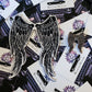 Supernatural Castiel's Wings Pin and Patch Combo - Angel Wings Lapel Pin and Iron-on Patch