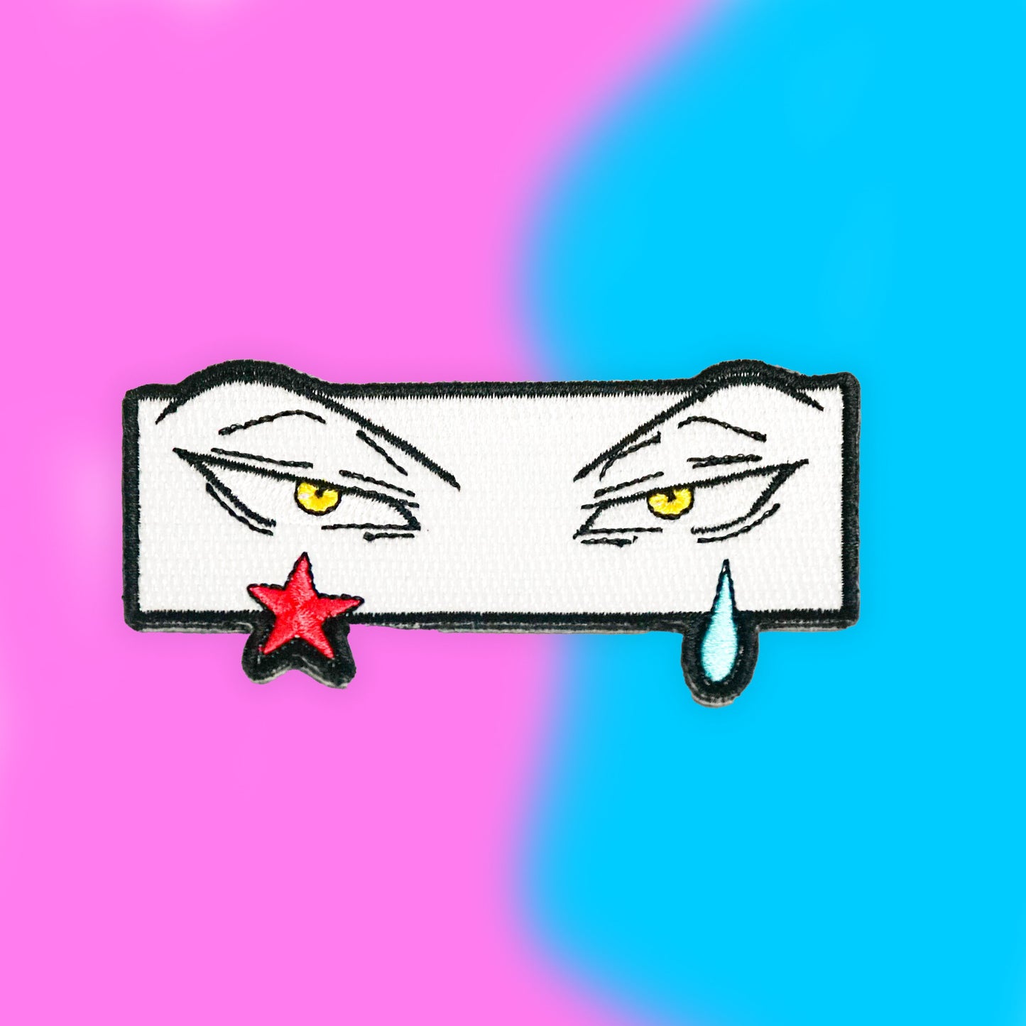 Hisoka - Anime Hunter Clown Eyes Iron On Patch - Anime Iron On Patch