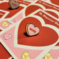 Valentine's Day Candy Nope and Go Away Combo Heart pins - Anti Valentine's Day Enamel Pin set