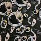 Skull Astronaut Pin and Patch Combo - Space Themed Pin and Iron-On Patch