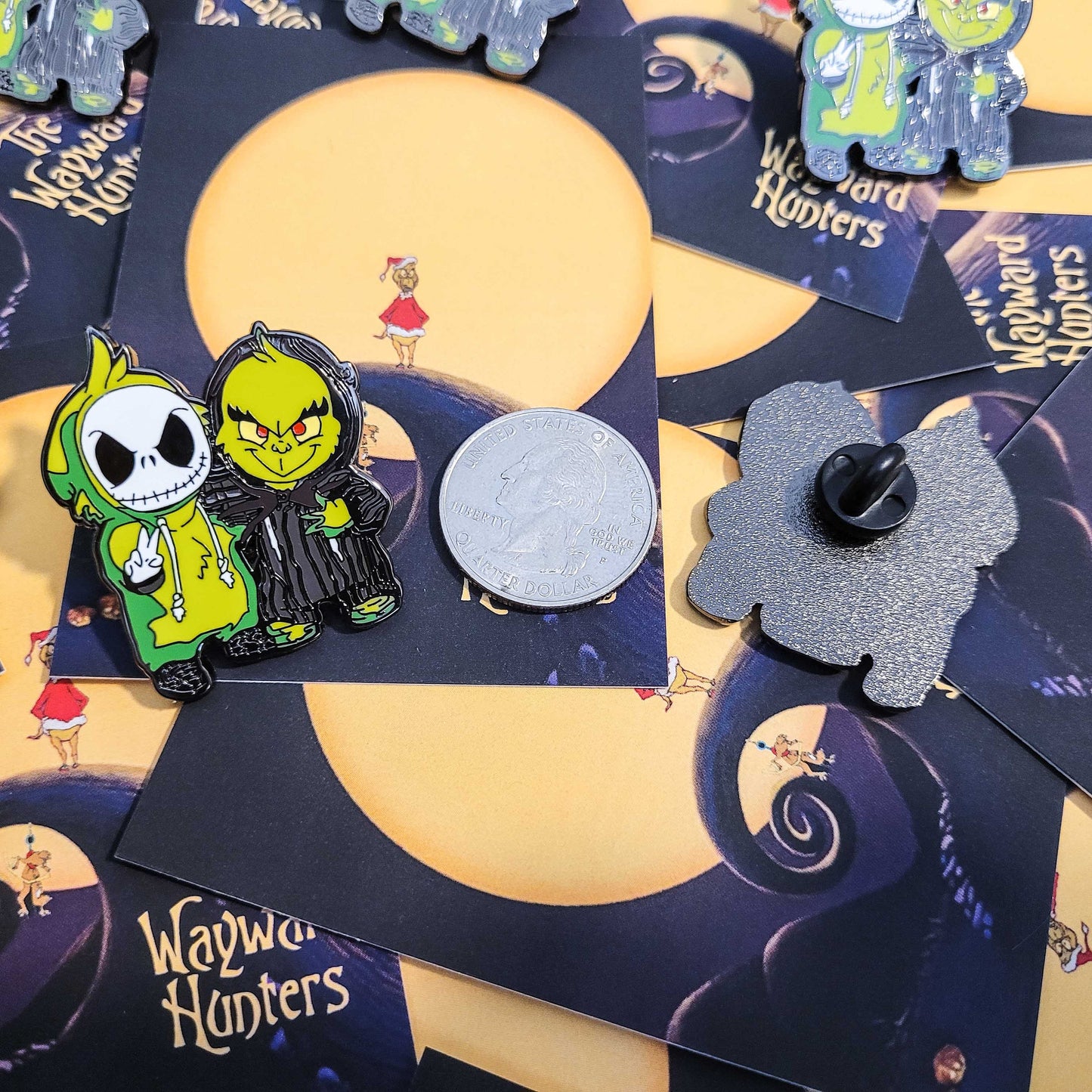 Nightmare Before Christmas x The Grinch Who Stole Christmas Lapel Pin - NEW HARD ENAMEL!