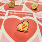 Valentine's Day Candy Nope and Go Away Combo Heart pins - Anti Valentine's Day Enamel Pin set