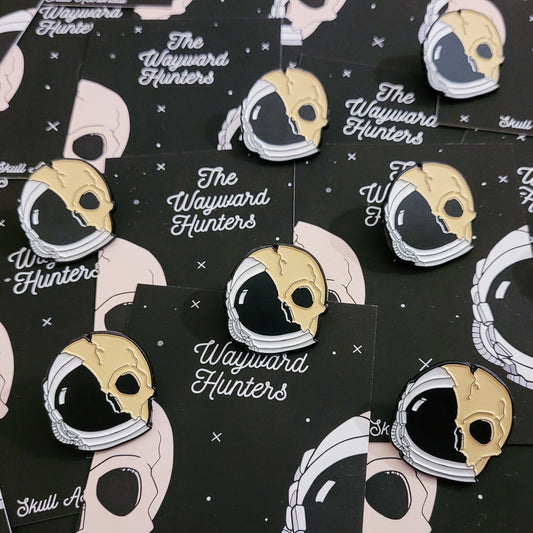 Skull Astronaut Pin - Space Themed Enamel Pin