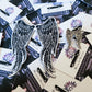 Supernatural Castiel's Wings Pin and Patch Combo - Angel Wings Lapel Pin and Iron-on Patch
