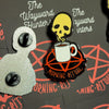 Morning Ritual - Coffee Skull Pin - Hard Enamel Lapel Pin - Coffee Pin